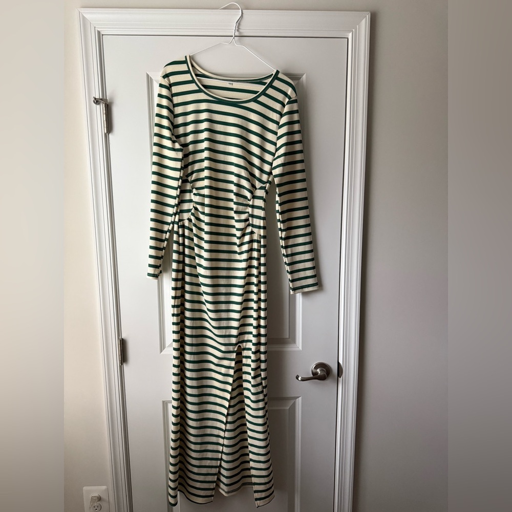 Green Striped Dress